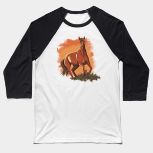 Wild horse sunset Baseball T-Shirt